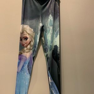 NWOT Disney long leggings Frozen theme (Elsa)